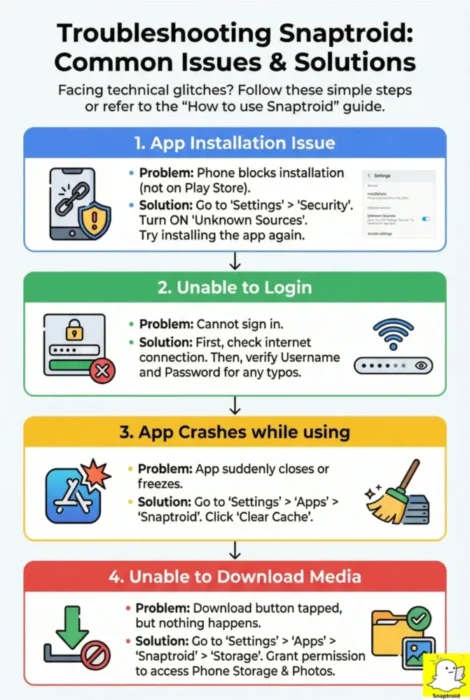 Troubleshooting common issues - Snaptroid